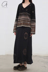 SWAYING 25 Early Spring Crochet Detail Skirt SW-SW25PS3B03-HEIHUI Gray and Black SW25PS3B03